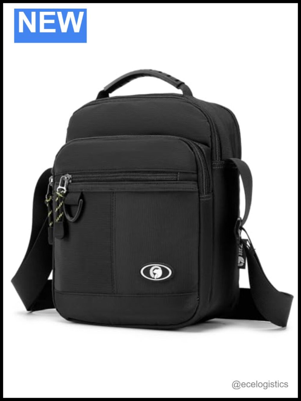 Men's Waterproof Nylon Shoulder Bag Crossbody Sling for Tablet Business Travel